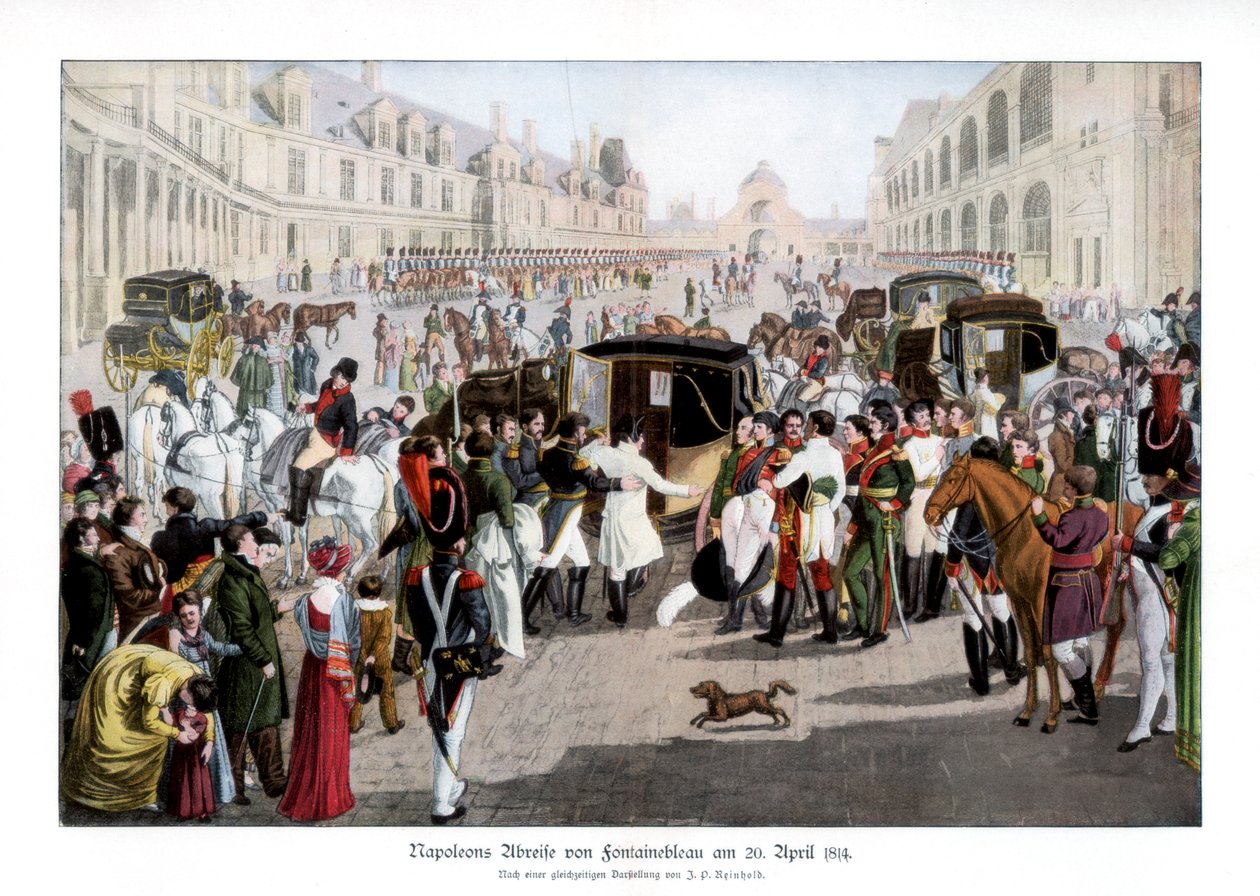 Der Abschied in Fontainebleau, Frankreich, 20. April 1814, 1900 von Unbekannt