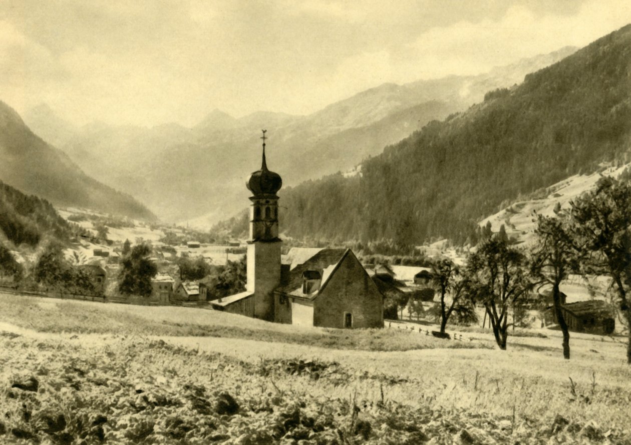 Die Kirche St. Nikolaus in Gortipohl, Österreich, um 1935 von Unbekannt