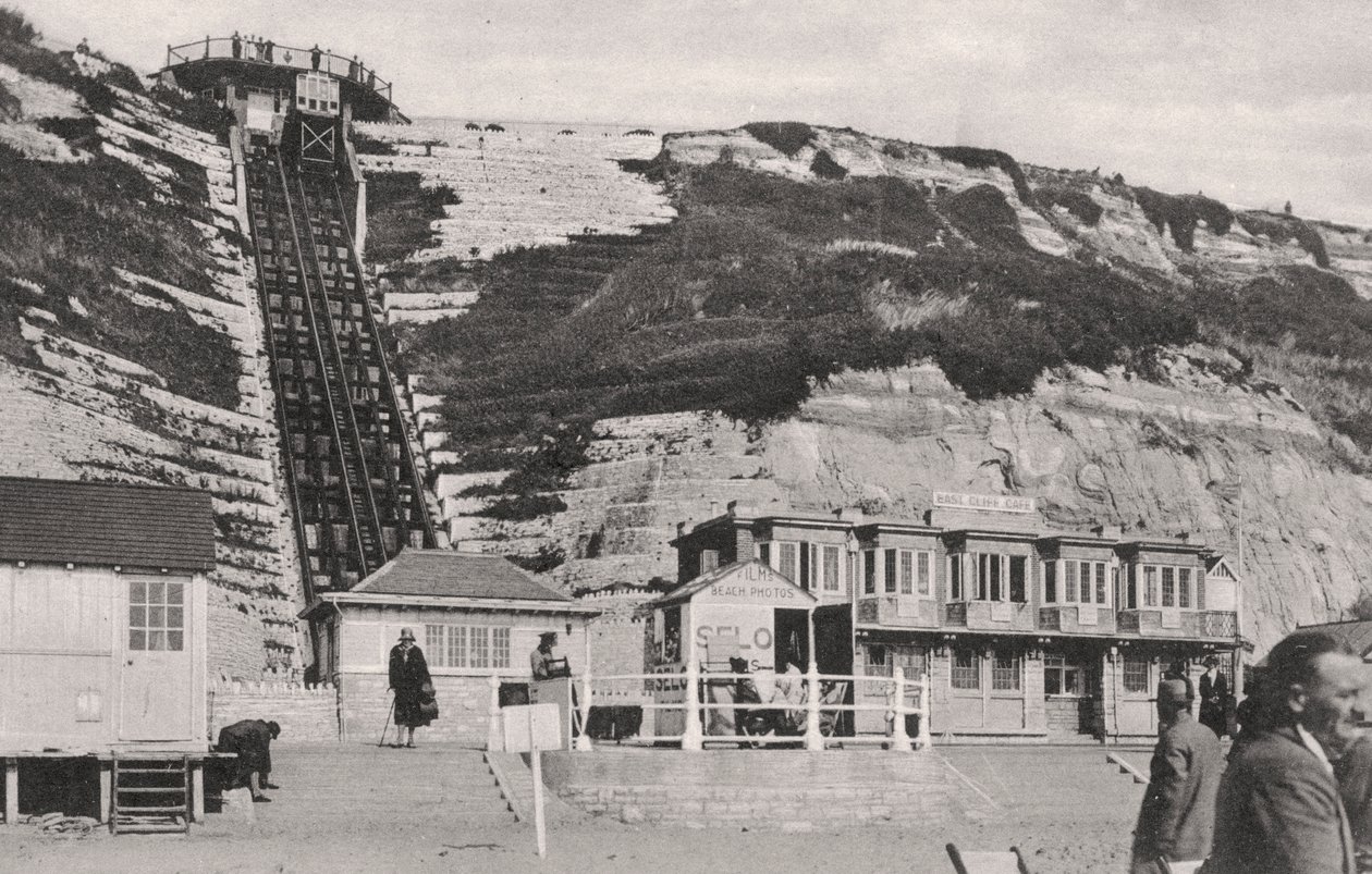 Die Klippenbahn in Bournemouth, Dorset, frühes 20. Jahrhundert von Unbekannt