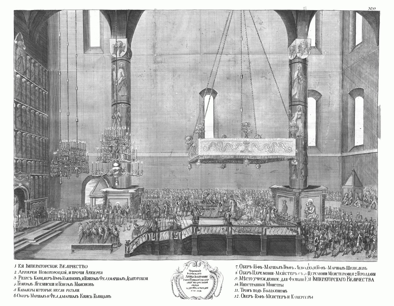 Die Krönung von Anna Ioannovna am 30. April 1730, 1730 von Unbekannt