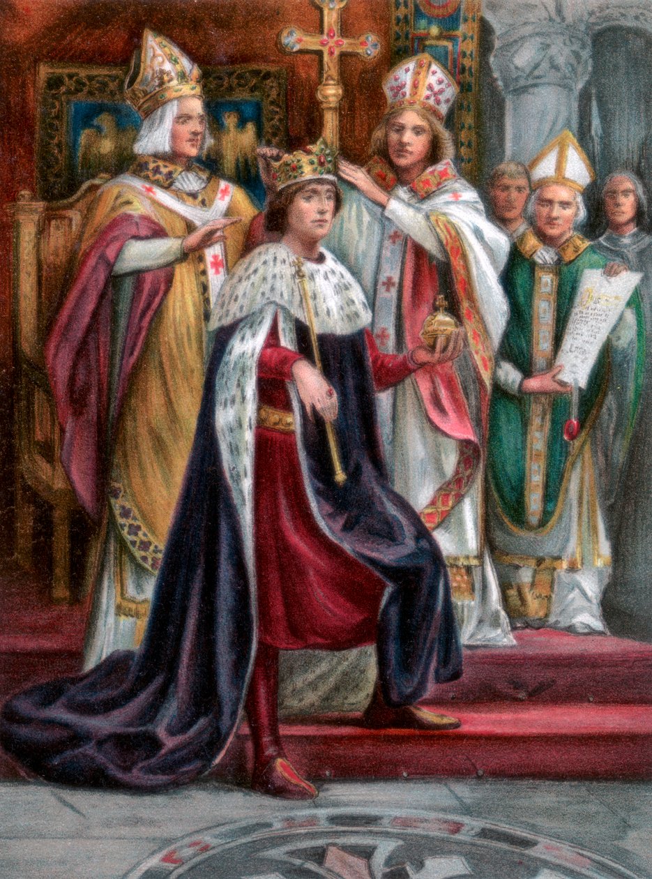 Die Krönung von Edward I., Westminster, 19. August 1274, 1902 von Unbekannt