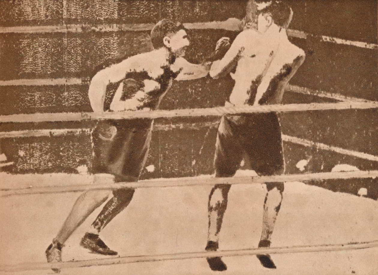 Die ersten drahtlosen Fotografien von Amerika nach England wurden am 25. September gesendet - Dempsey gegen Tunn von Unbekannt