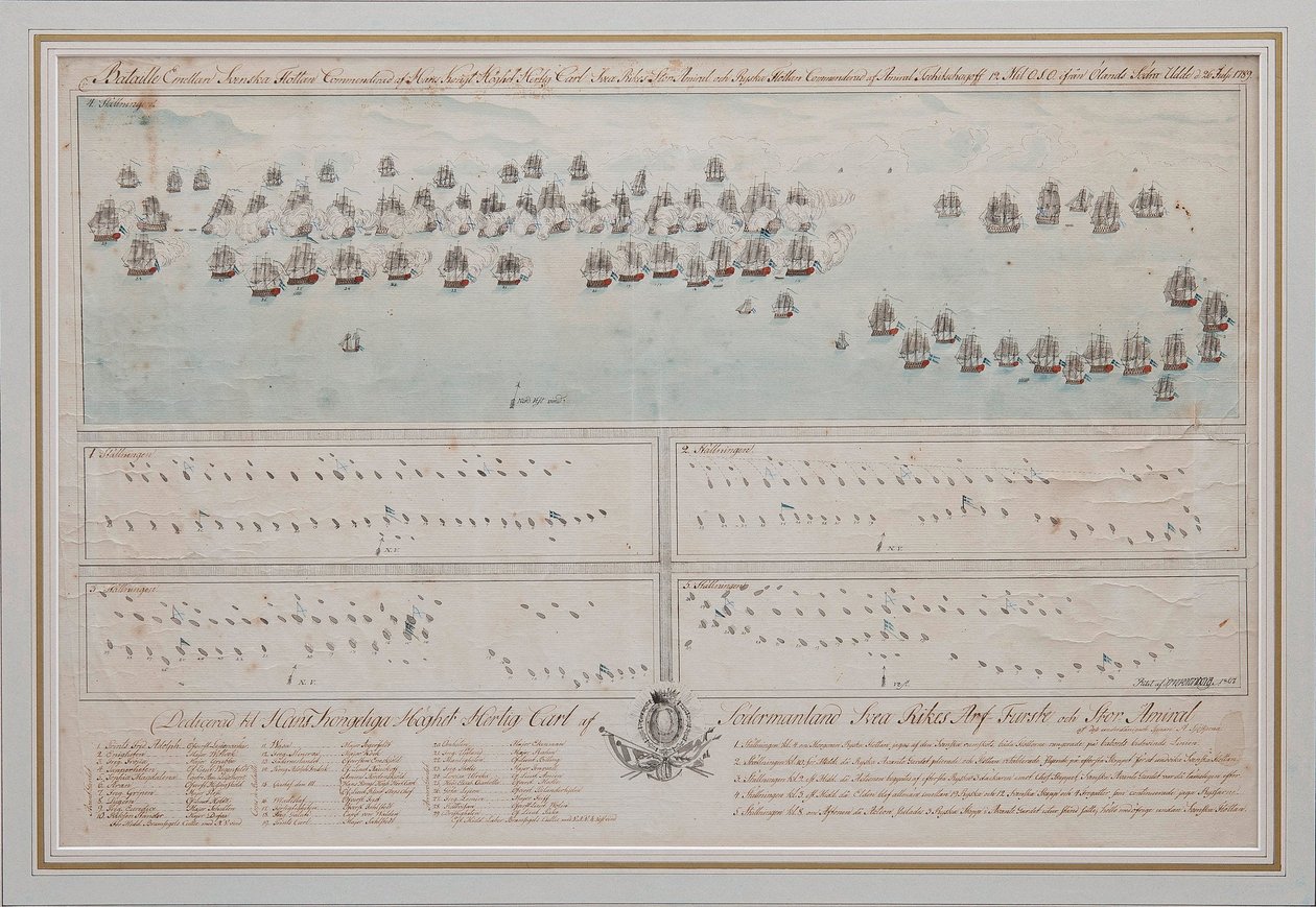 Die Seeschlacht von Öland am 26. Juli 1789, 1804 von Unbekannt