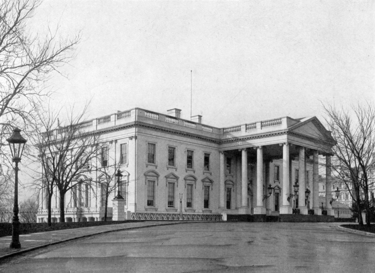 Das Nordportikus des Weißen Hauses, Washington D.C., USA, 1908 von Unbekannt