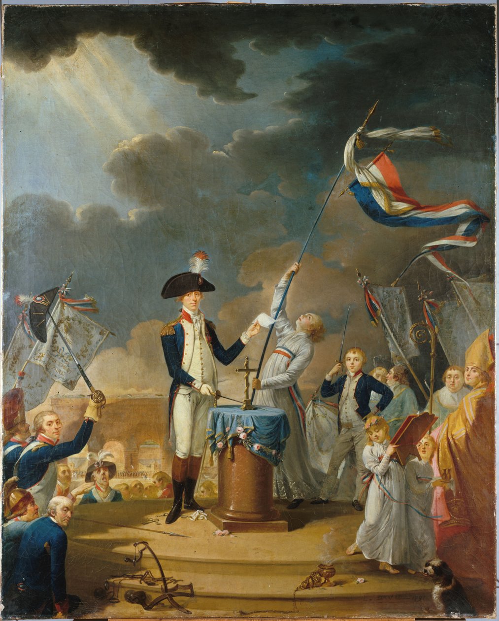 Der Eid von La Fayette beim Fest der Föderation, 14. Juli 1790 von Unbekannt