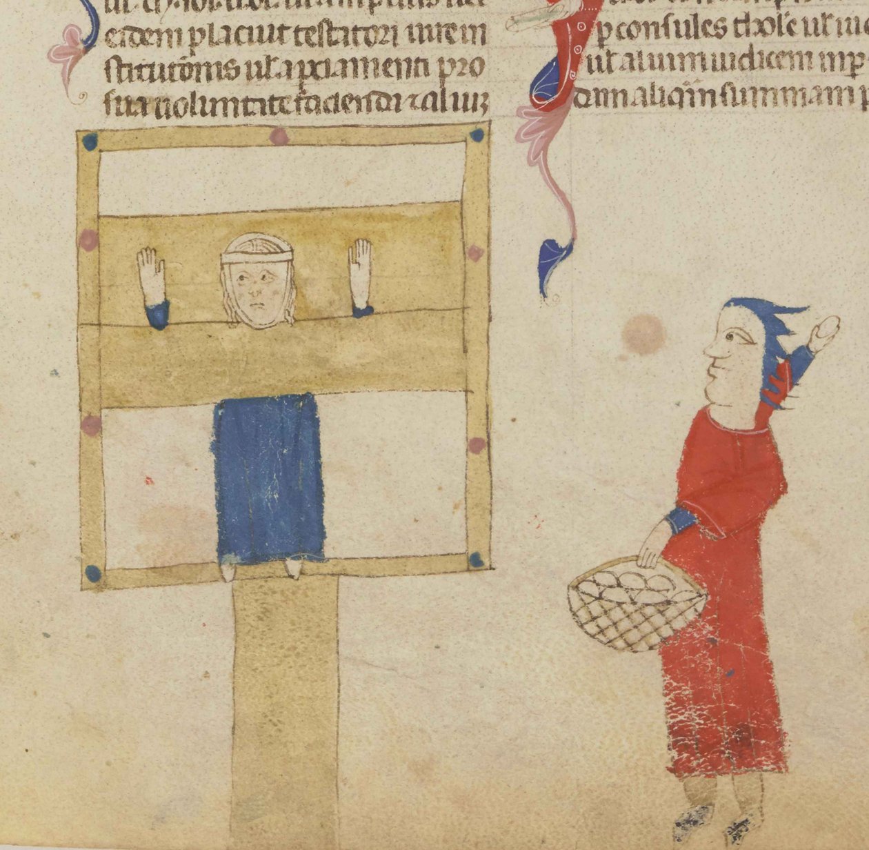 Der Pranger. Aus den Coutumes de Toulouse, 1295-1297 von Unbekannt
