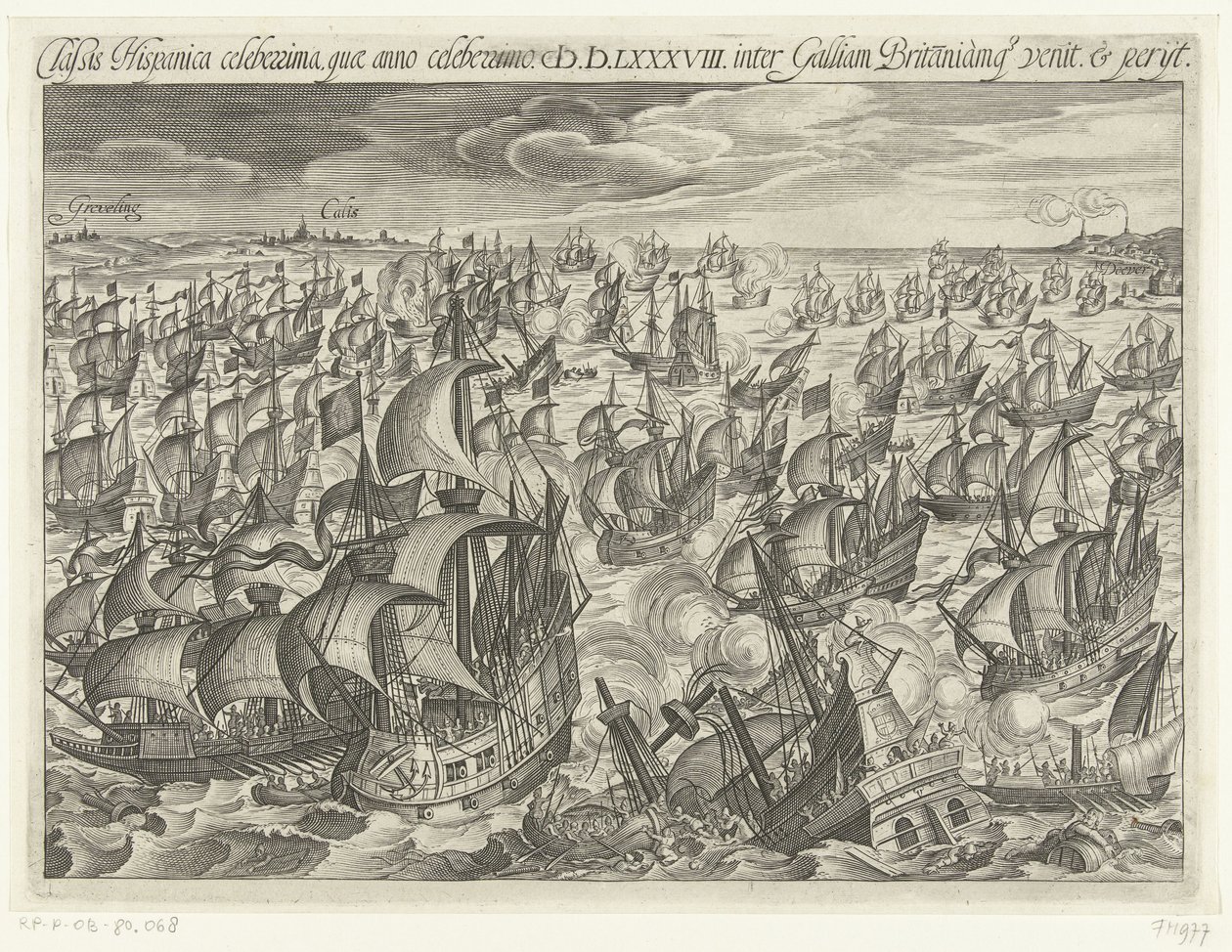 Das Sinken der spanischen Armada im Jahr 1588, 1601 von Unbekannt