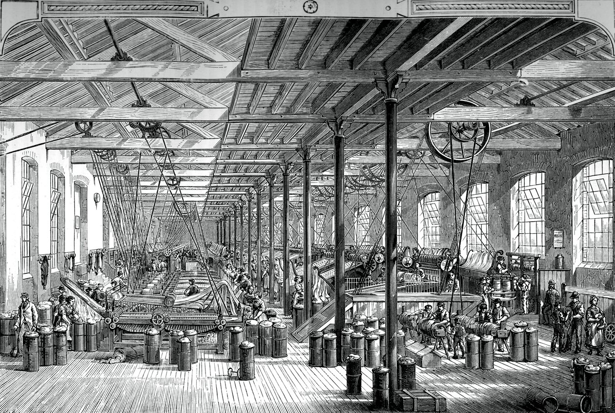 Der Spinnraum in den Shadwell-Seilwerken, ca. 1880 von Unbekannt