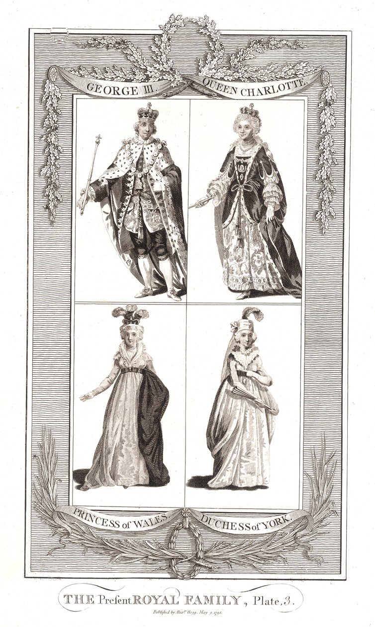 Die damalige königliche Familie, veröffentlicht am 9. Mai 1795 von Alexander Hogg von Unbekannt
