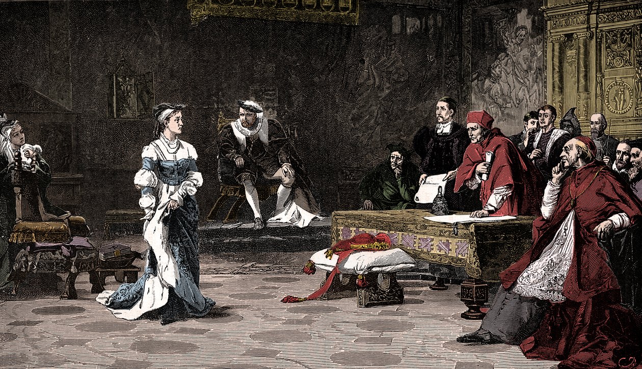 Der Prozess von Königin Katharina, 1529, 1905 von Unbekannt