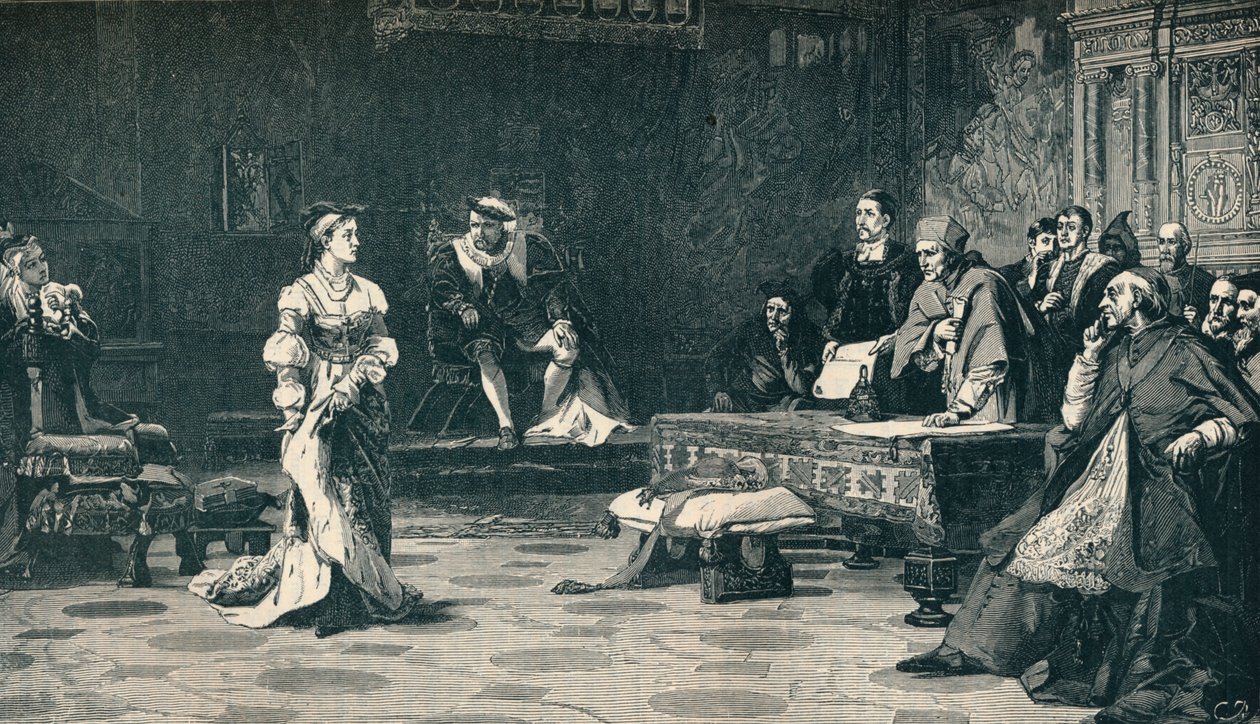 Der Prozess von Königin Katharina, 1529, 1905 von Unbekannt