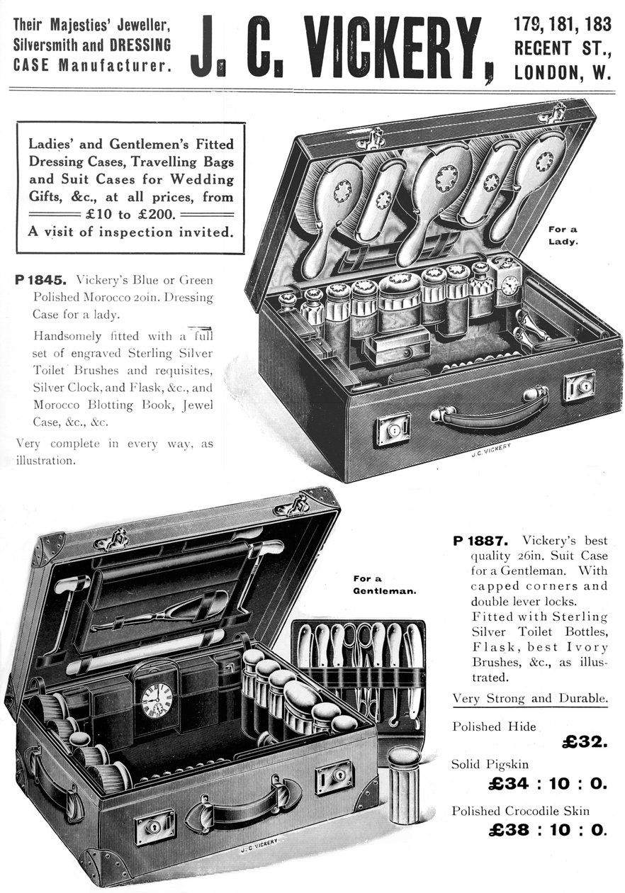 Ihre Majestäten Juwelier, Silberschmied und Dressing Case Hersteller - J. C. Vickery von Unbekannt
