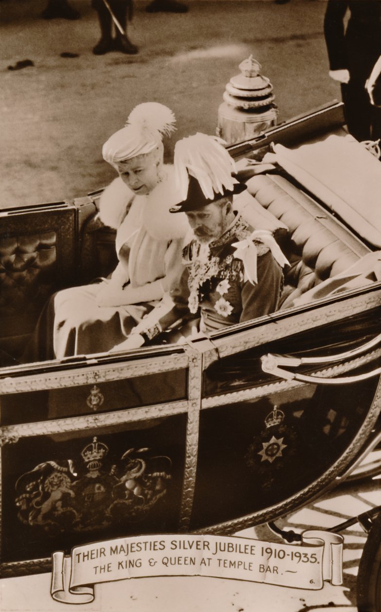 Ihre Majestäten Silberjubiläum 1910-1935. Der König und die Königin am Temple Bar, 1935 von Unbekannt