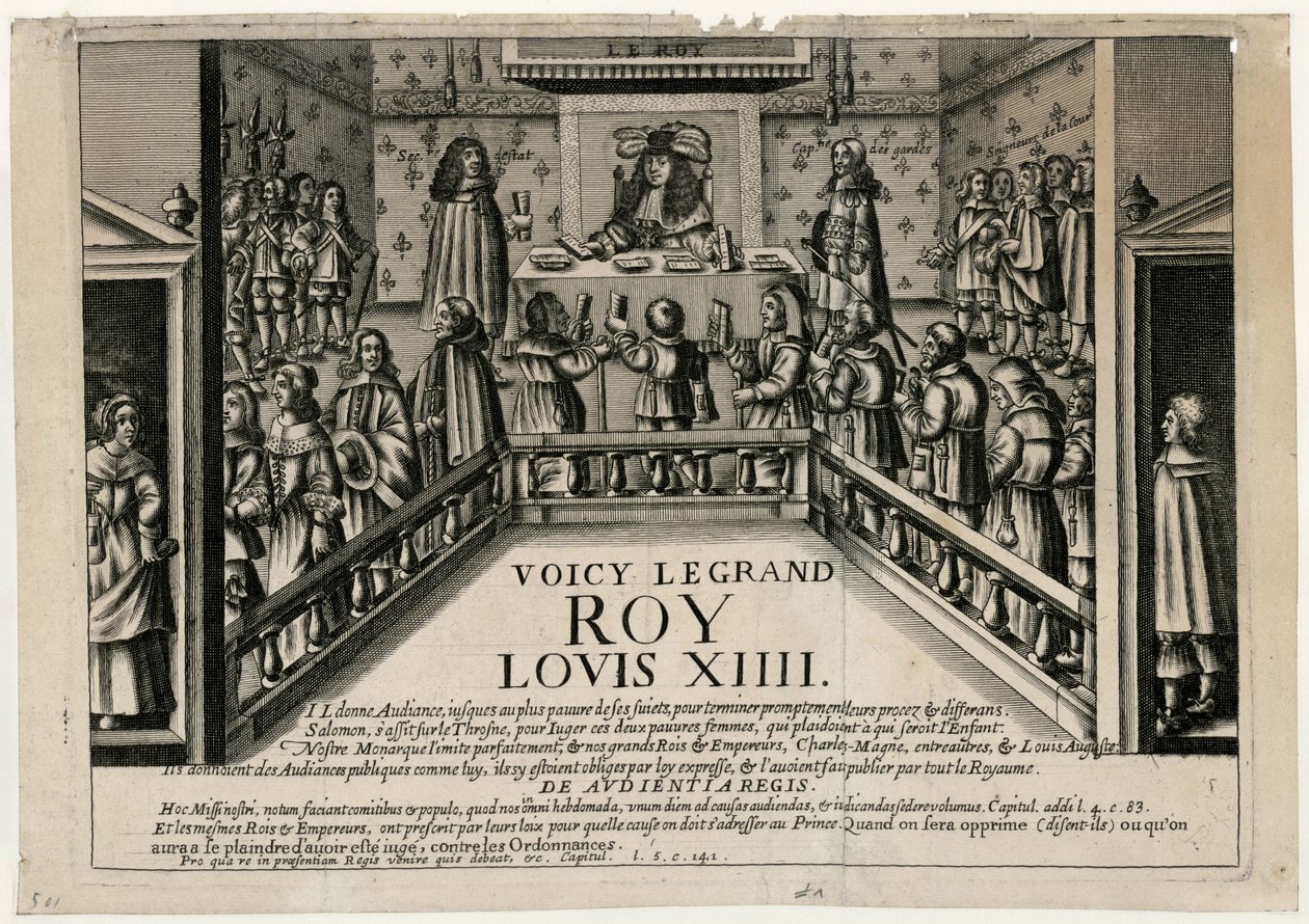 Dies ist der gute König Ludwig XIV. König gibt eine öffentliche Audienz, 1668 von Unbekannt