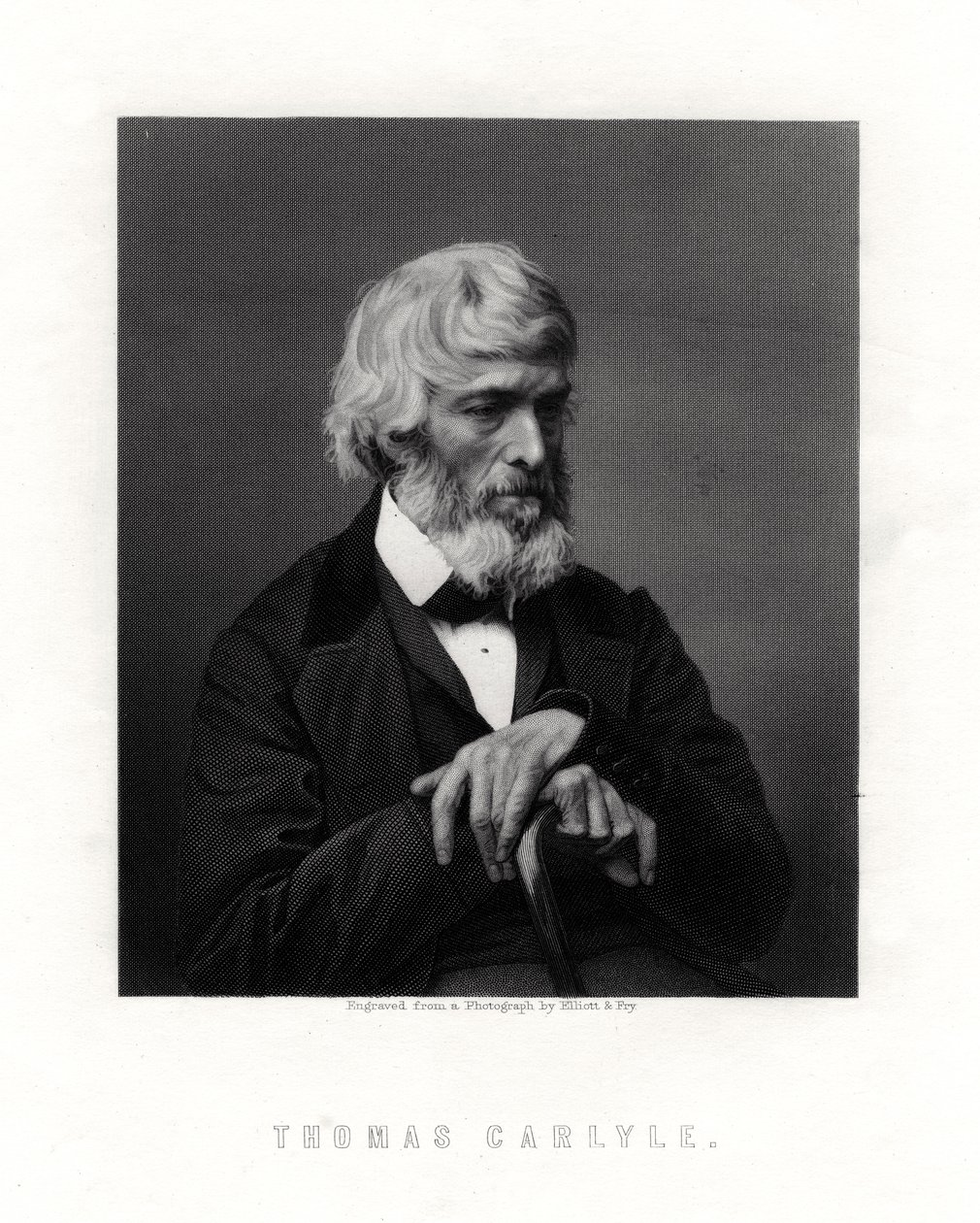 Thomas Carlyle, schottischer Essayist, Satiriker und Historiker, Mitte-Ende des 19. Jahrhunderts von Unbekannt