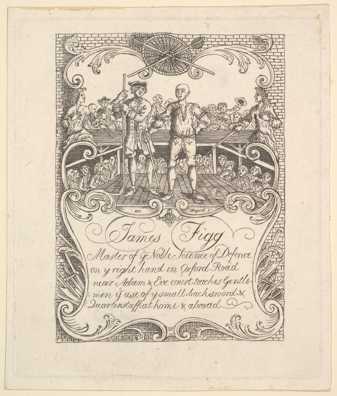Handelskarte für James Figg, 1790er Jahre von Unbekannt