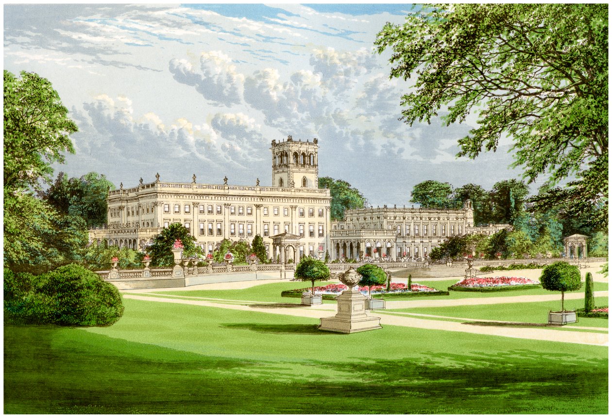 Trentham Hall, Staffordshire, Residenz des Herzogs von Sutherland, ca. 1880 von Unbekannt
