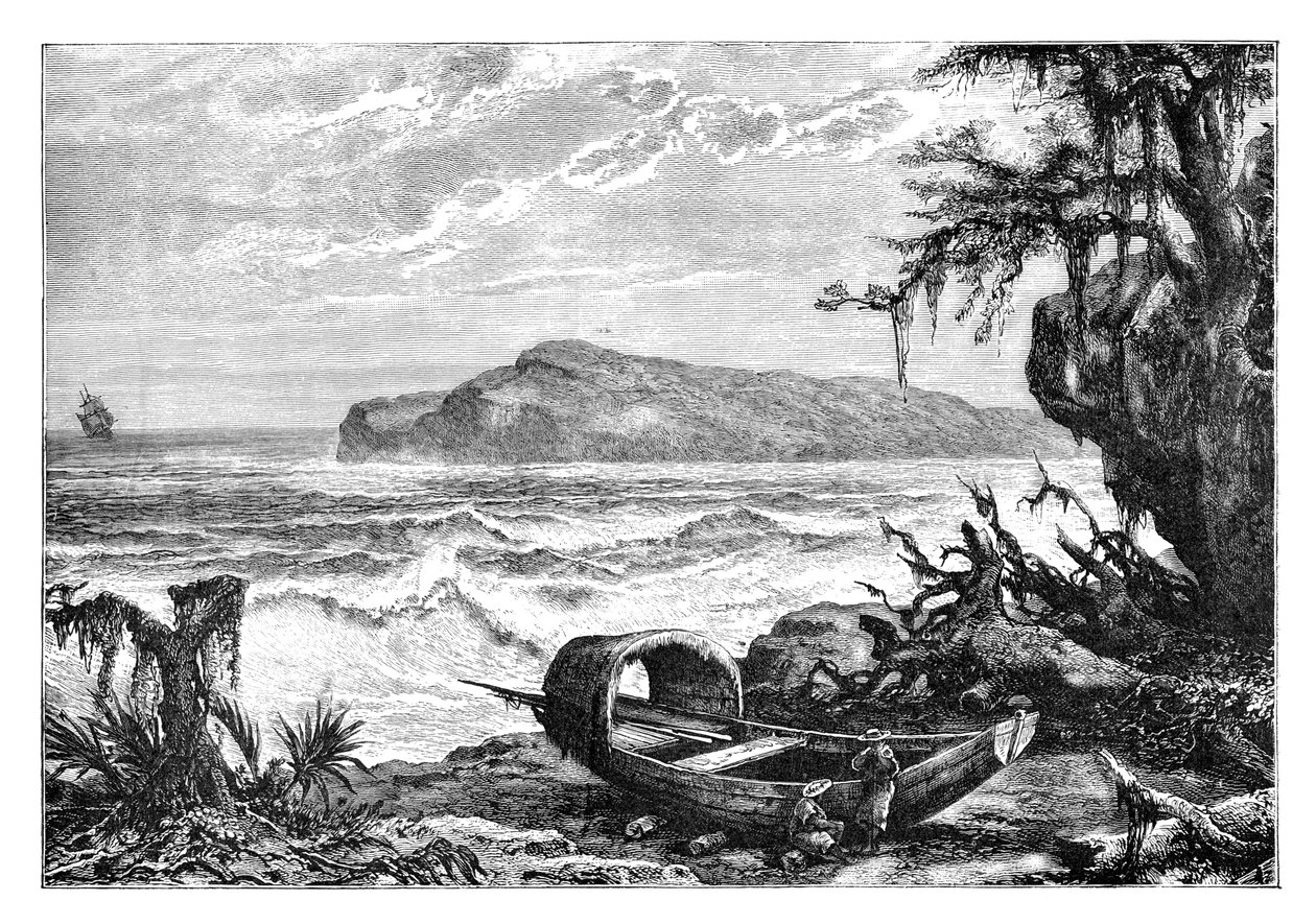 Turtle Island, Ansicht am Mündungsbereich der Drei Flüsse, um 1890 von Unbekannt
