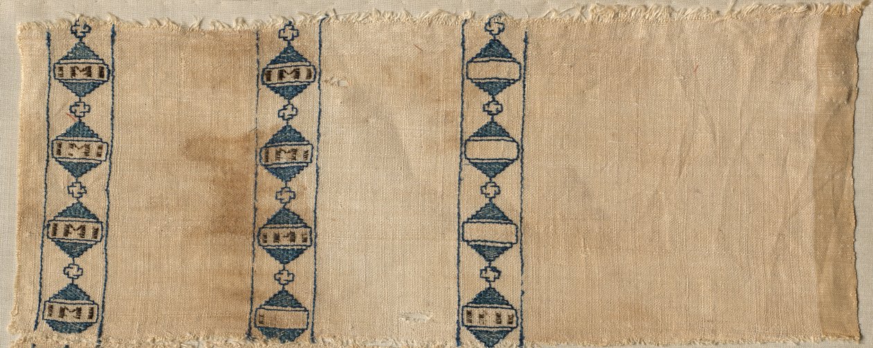 Zwei Fragmente eines Schals oder Kopfschmucks, 1300er von Unbekannt