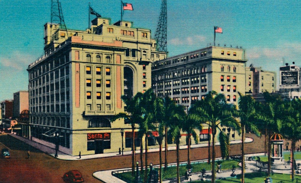 U S. Grant Hotel und Plaza. San Diego, Kalifornien, ca. 1941 von Unbekannt