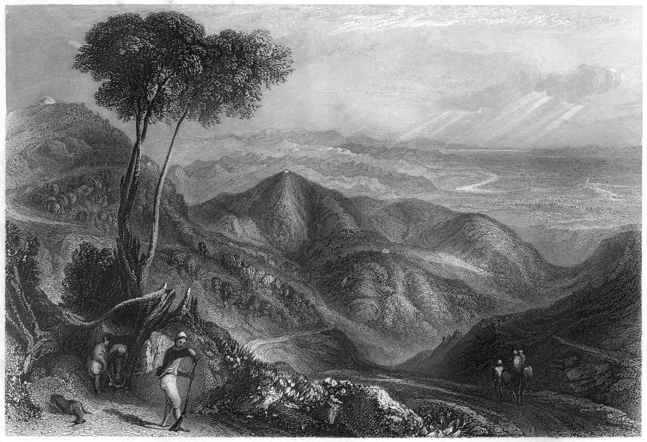 Tal des Dhoon, Himalaya-Gebirge, ca. 1860 von Unbekannt