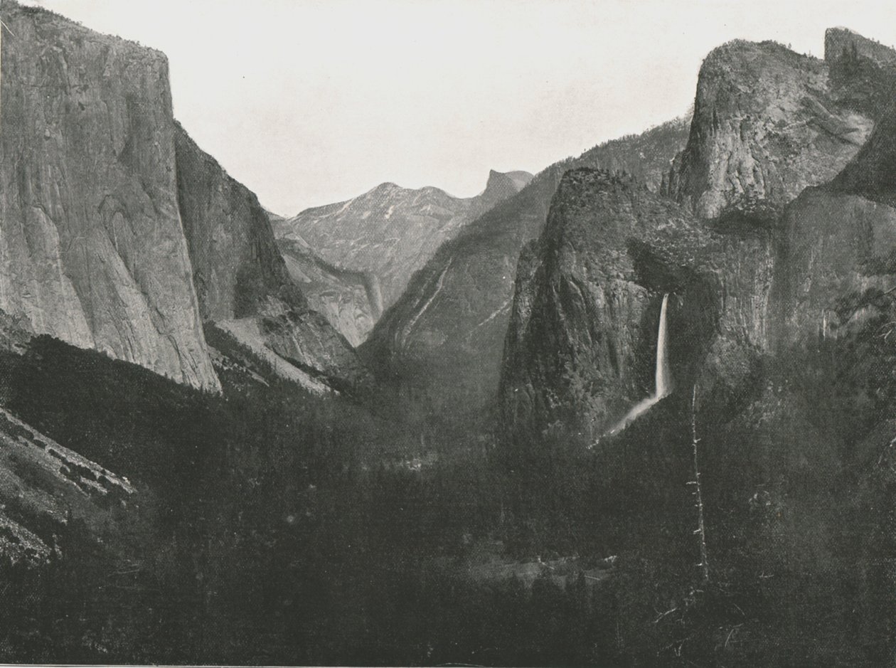 Blick vom Künstlerpunkt, Yosemite-Tal, USA, 1895 von Unbekannt