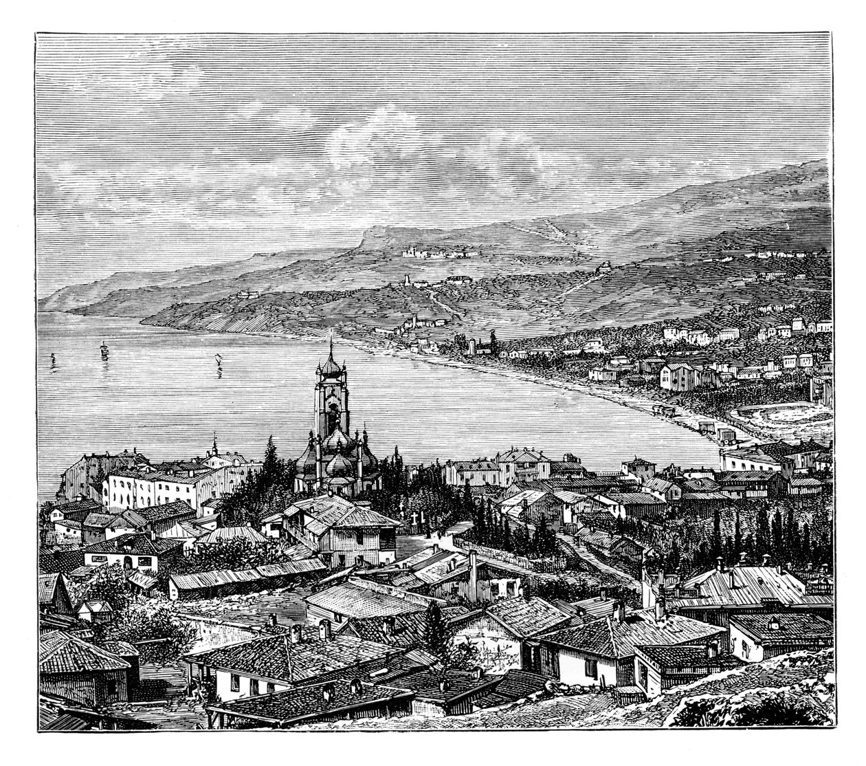 Ansicht auf die Krim: Jalta, ca. 1888 von Unbekannt