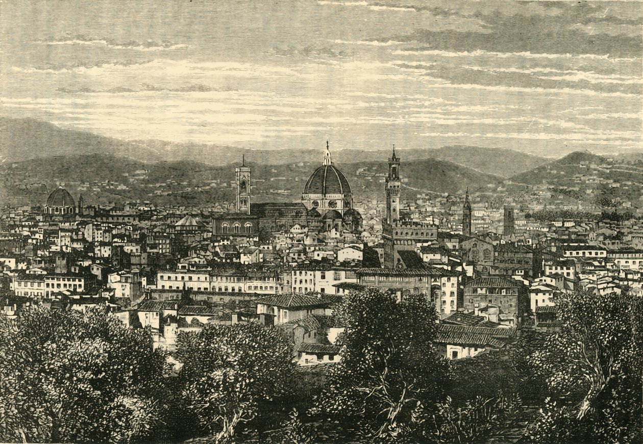 Blick auf Florenz vom Belvedere, 1890 von Unbekannt