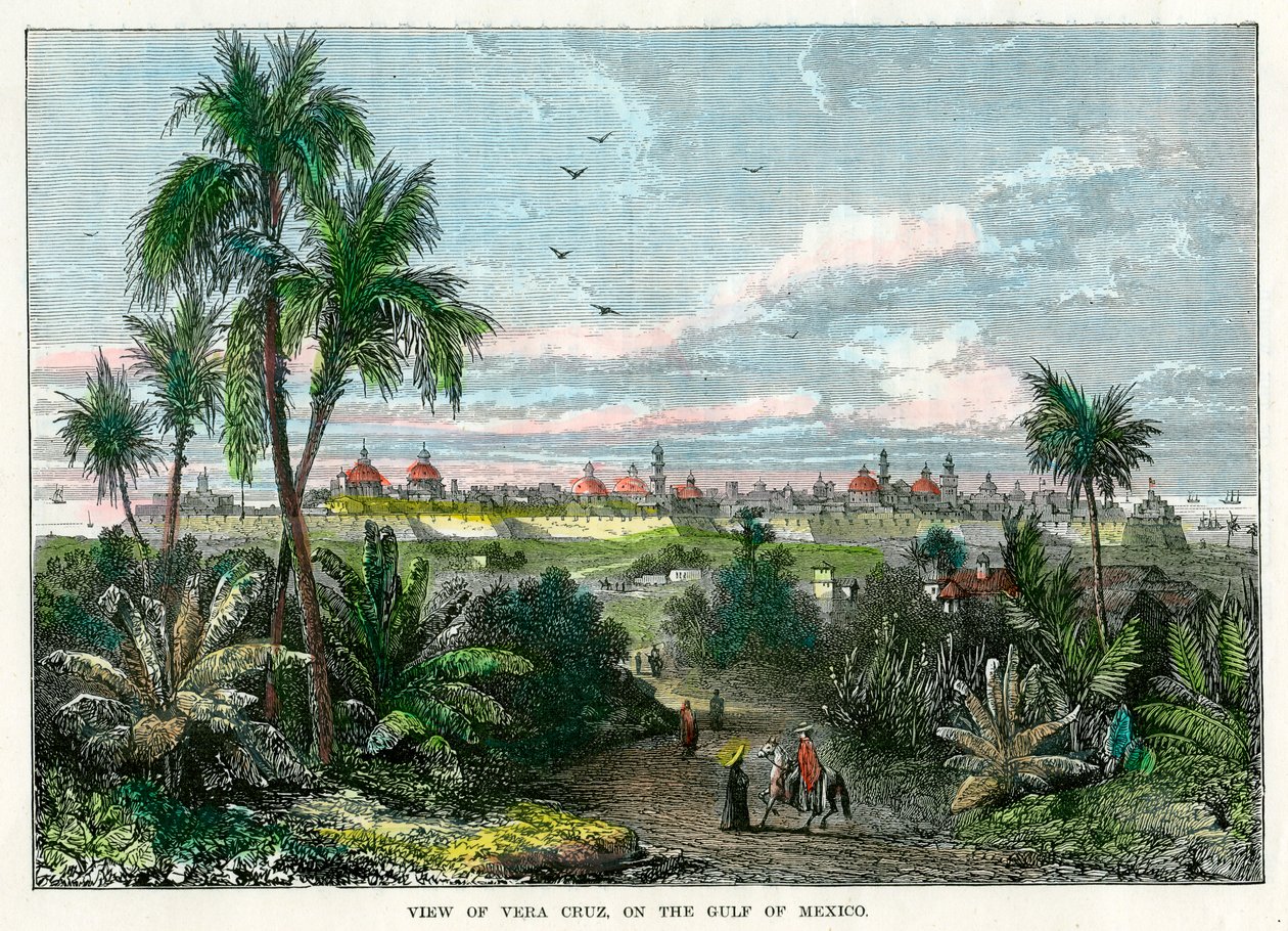 Blick auf Vera Cruz, am Golf von Mexiko, Mexiko von Unbekannt