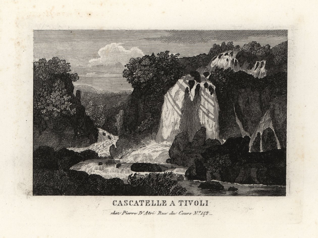 Ansicht der Wasserfälle von Tivoli, Italien von Unbekannt