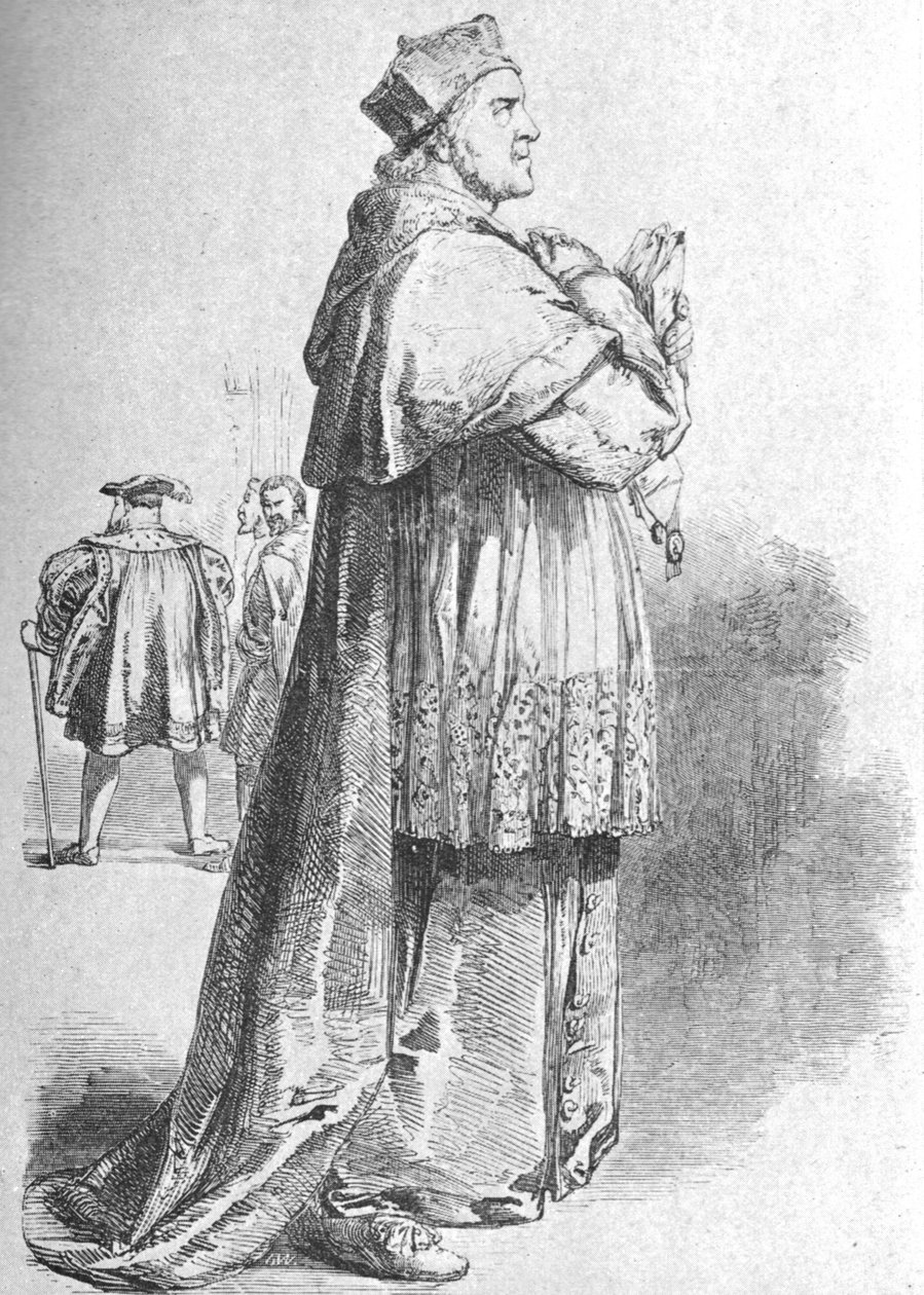 W. Macready als Kardinal Wolsey, Mitte des 19. Jahrhunderts, 1901 von Unbekannt
