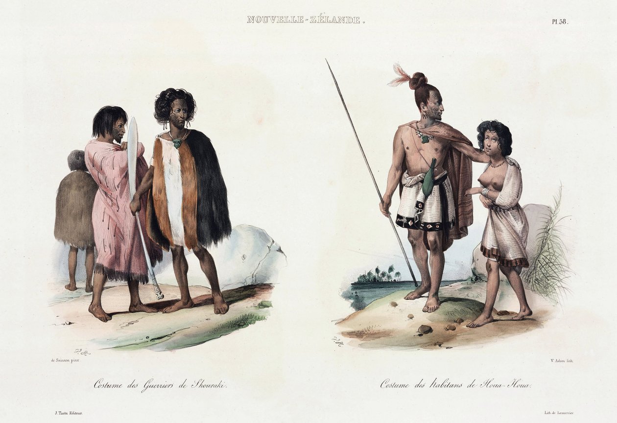 Krieger von Shouraki und Bewohner von Houa Houa, Neuseeland