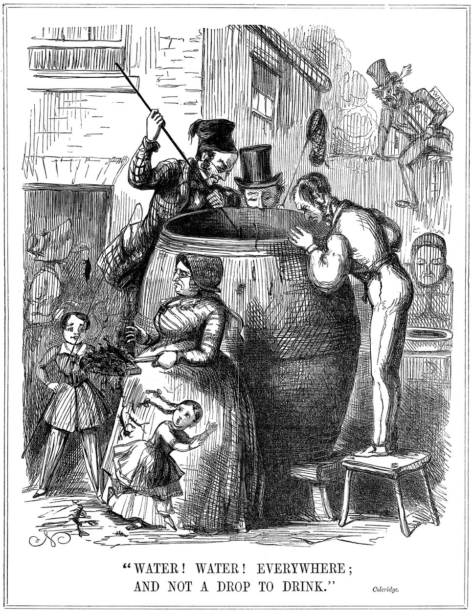 Wasser! Wasser! Überall, und kein Tropfen zu trinken, 1849 von Unbekannt