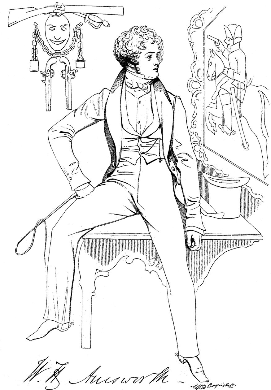 William Harrison Ainsworth 1805-1882, englischer Historienromanautor, um 1835 von Unbekannt