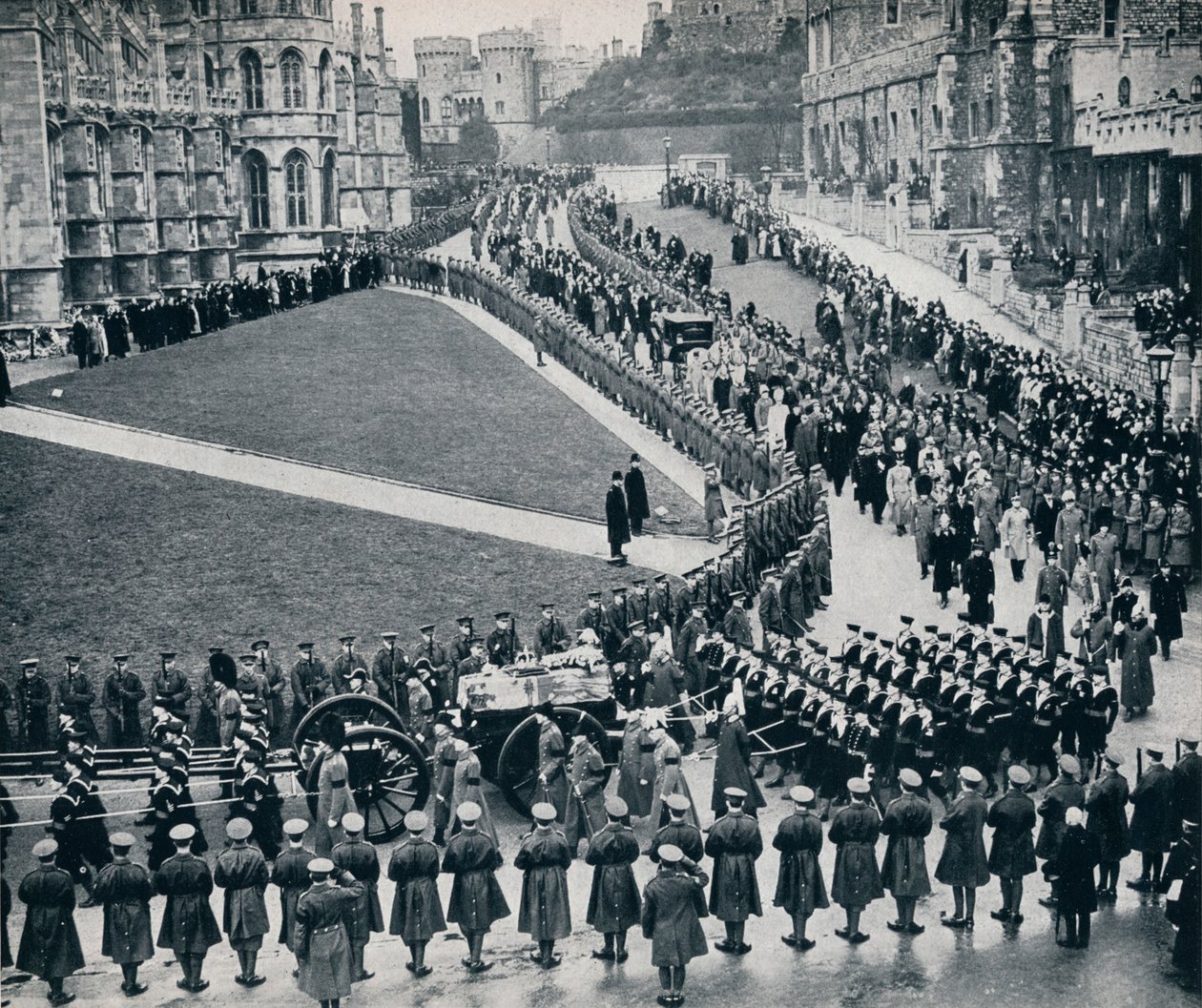 Innerhalb der Mauern des historischen Windsor Castle, 1936 von Unbekannt