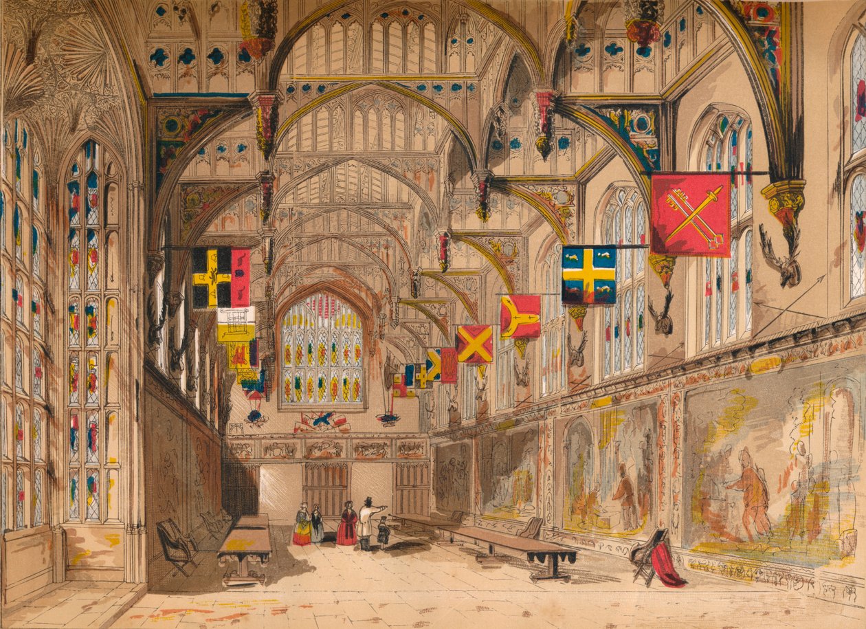 Wolseys Halle, Hampton Court, 1845 von Unbekannt