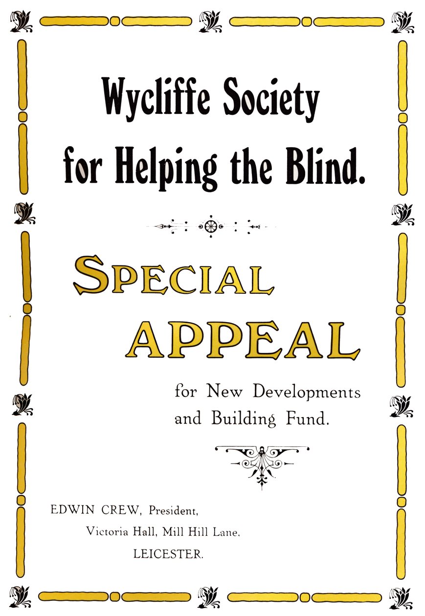 Wycliffe-Gesellschaft zur Unterstützung der Blinden, 1919 von Unbekannt