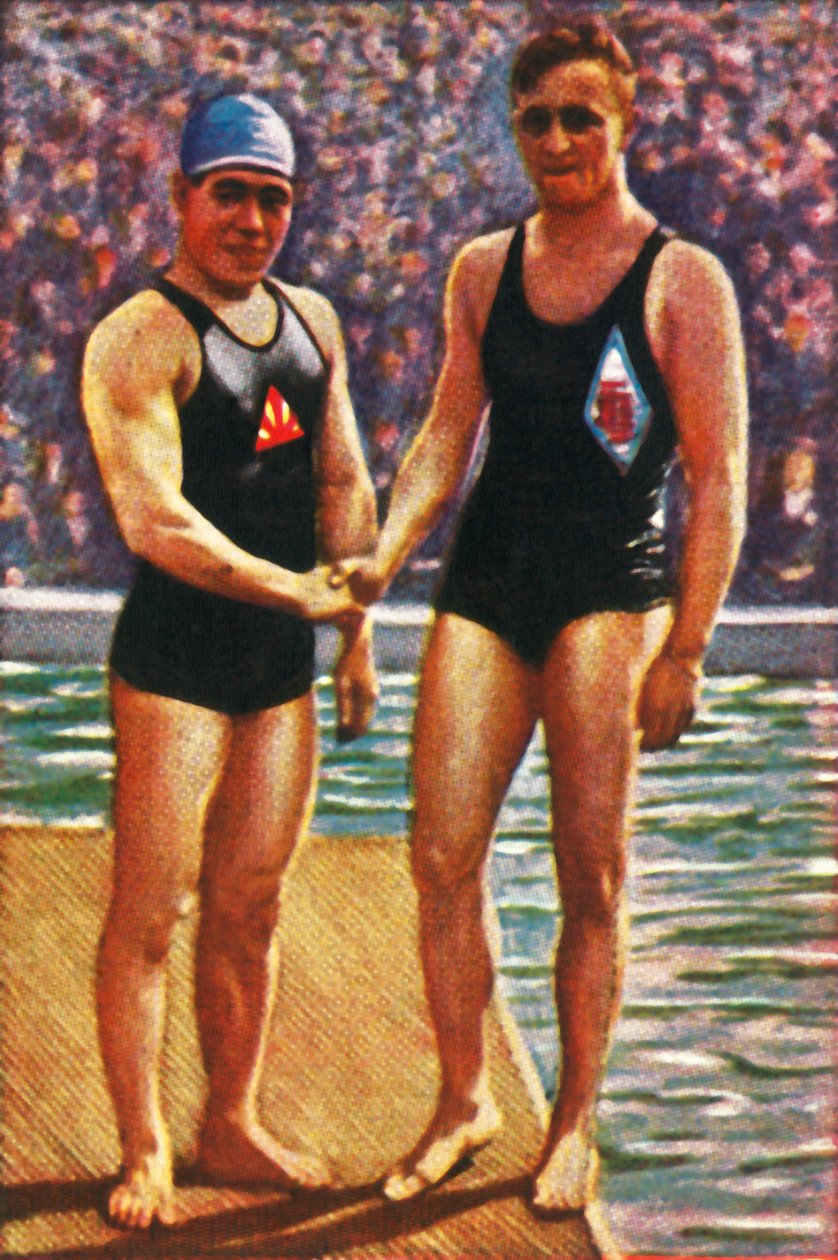 Yoshiyuki Tsuruta und Erich Rademacher, 1928 von Unbekannt