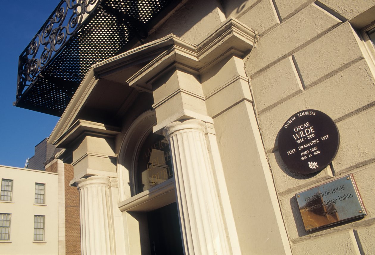 Eingang des Oscar Wilde House Museums in der Merrion Square Nummer Eins von Unbekannt Unbekannt