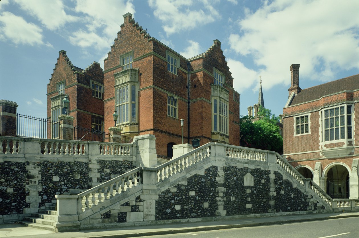 Außenansicht der Harrow School, Middlesex von Unbekannt Unbekannt