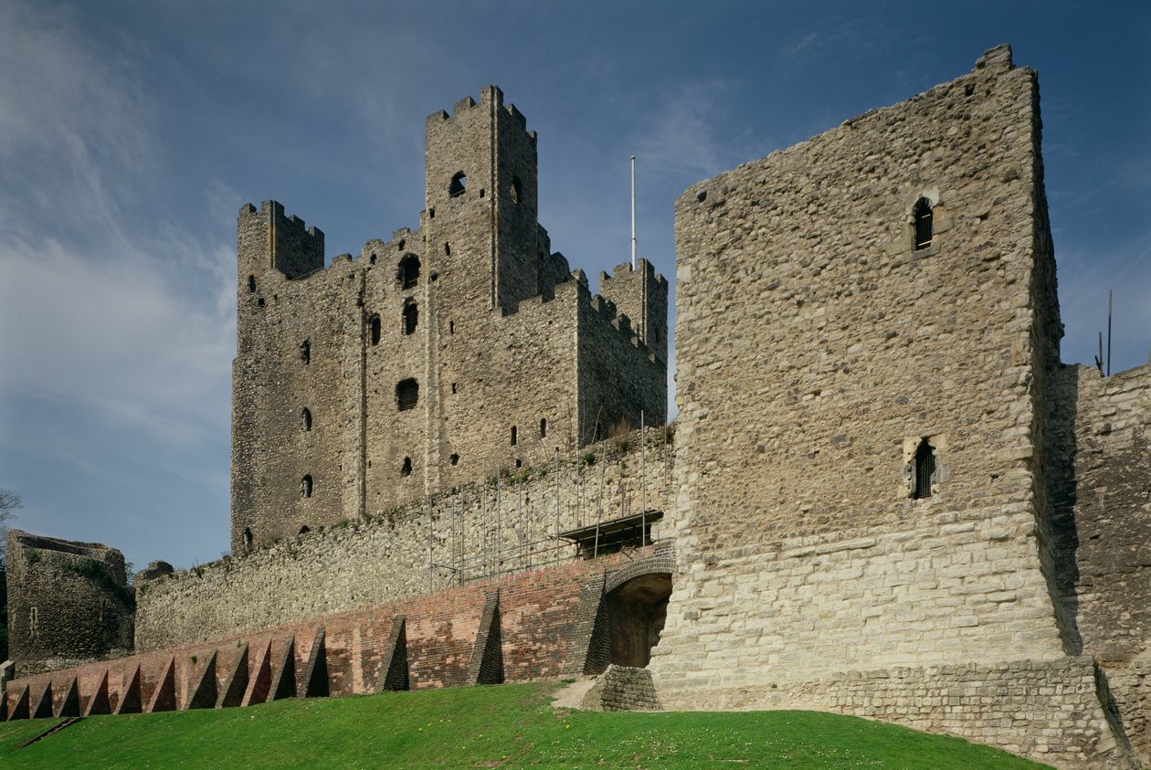 Außenansicht, Rochester Castle, Kent von Unbekannt Unbekannt