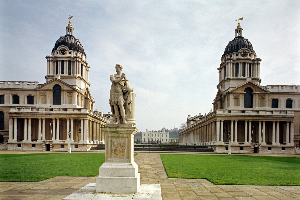 Das Alte Royal Naval College, erbaut von Sir Christopher Wren (1632-1723), Greenwich, London, UK von Unbekannt Unbekannt