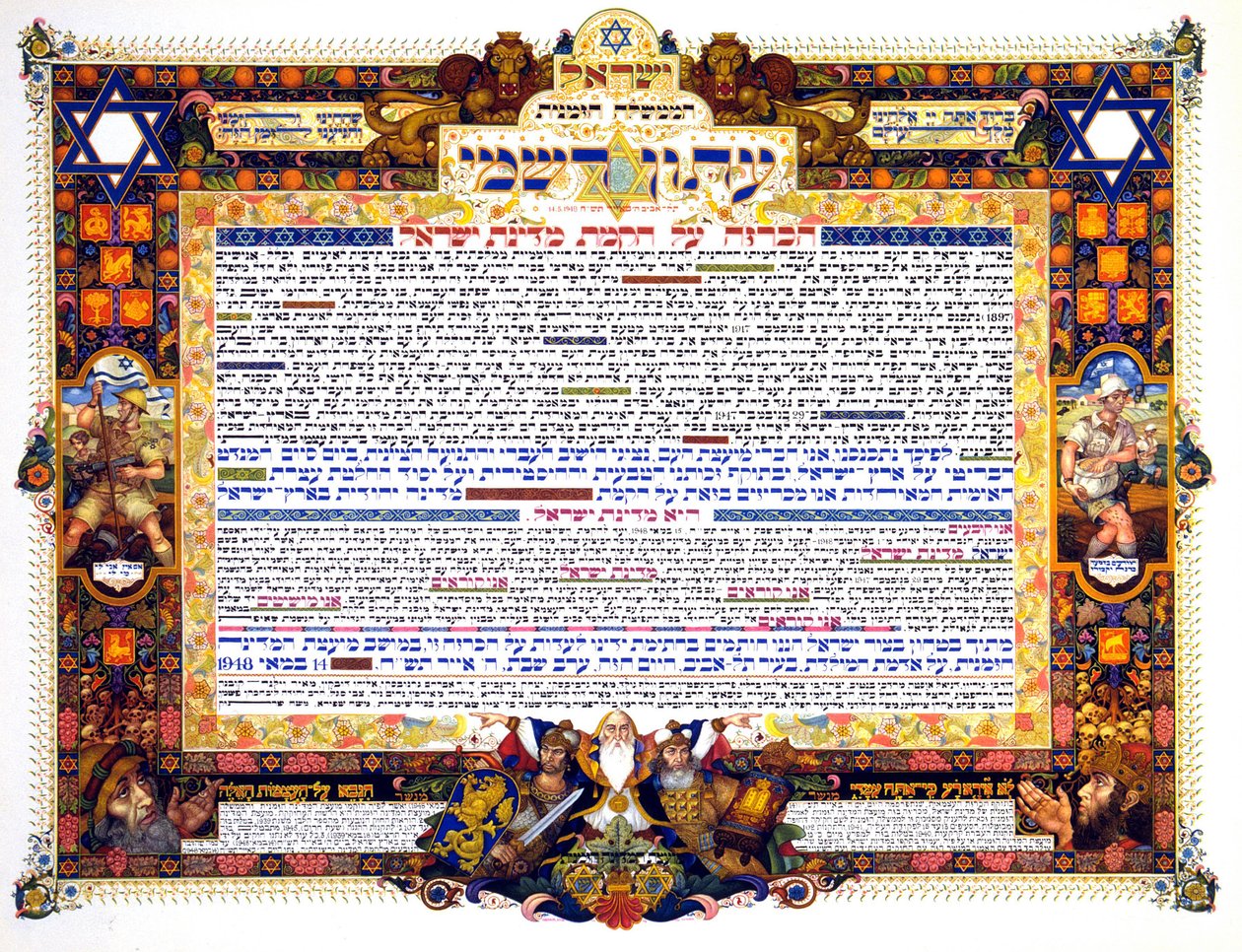 Unabhängigkeitserklärung Israels, 1948 von Unbekannt Unbekannt