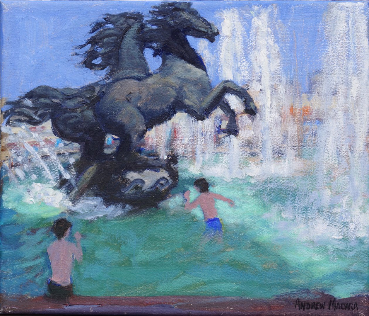 Pferdeskulpturen, Manezhnaya Platz, Moskau, 2016 von Unbekannt Unbekannt