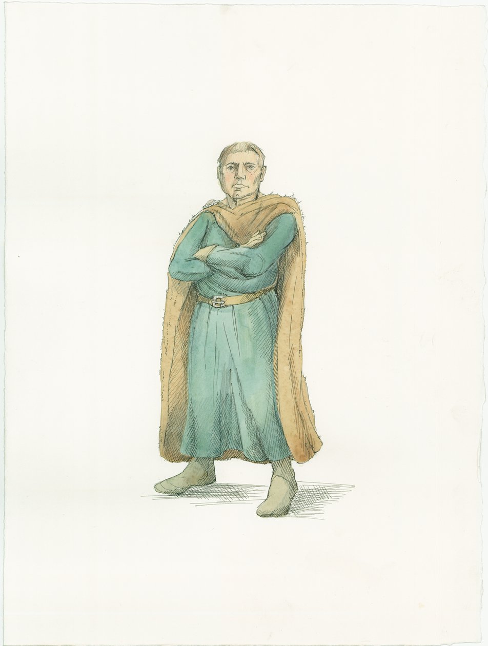 Eine Rekonstruktionsillustration, die Herzog Wilhelm von der Normandie um 1066 zeigt von Unbekannter Künstler
