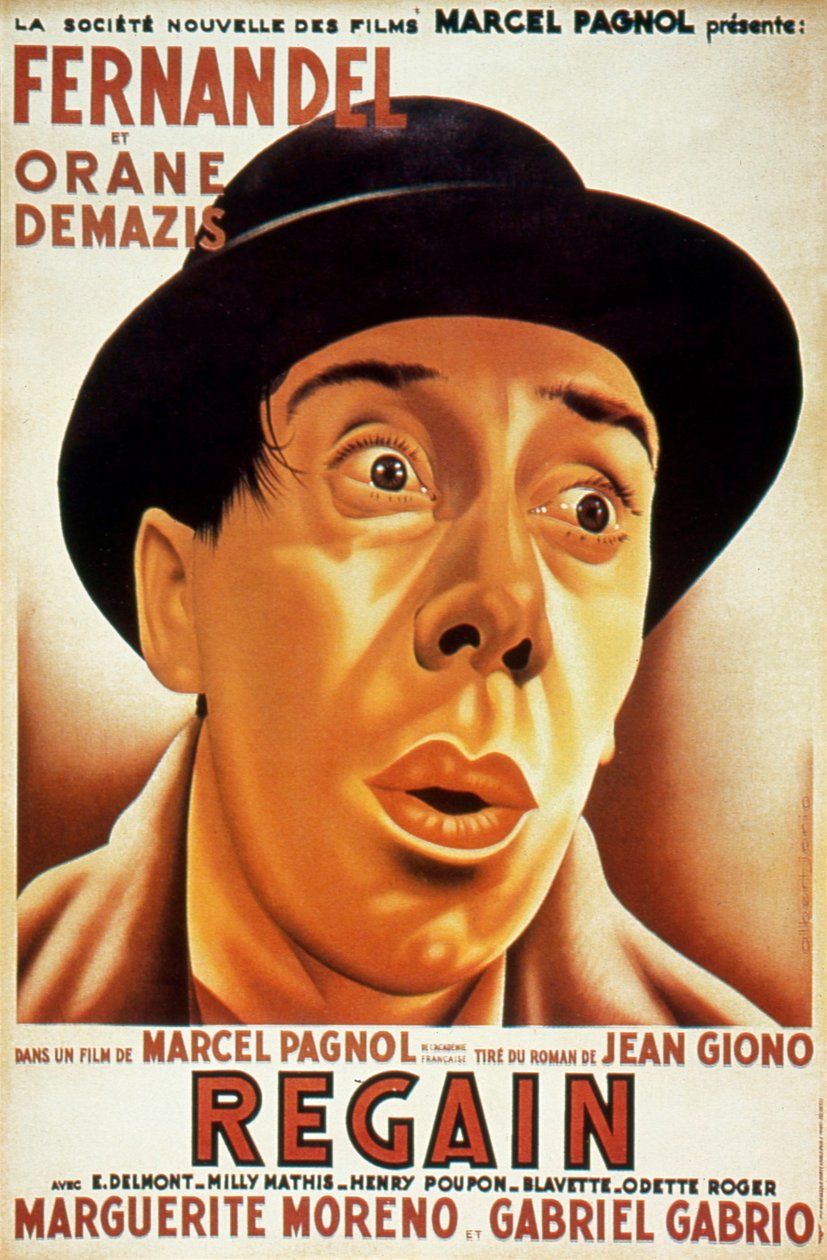 Filmplakat Récolte von Marcel Pagnol mit Fernandel 1937 (nach Jean Giono) von Unbekannt