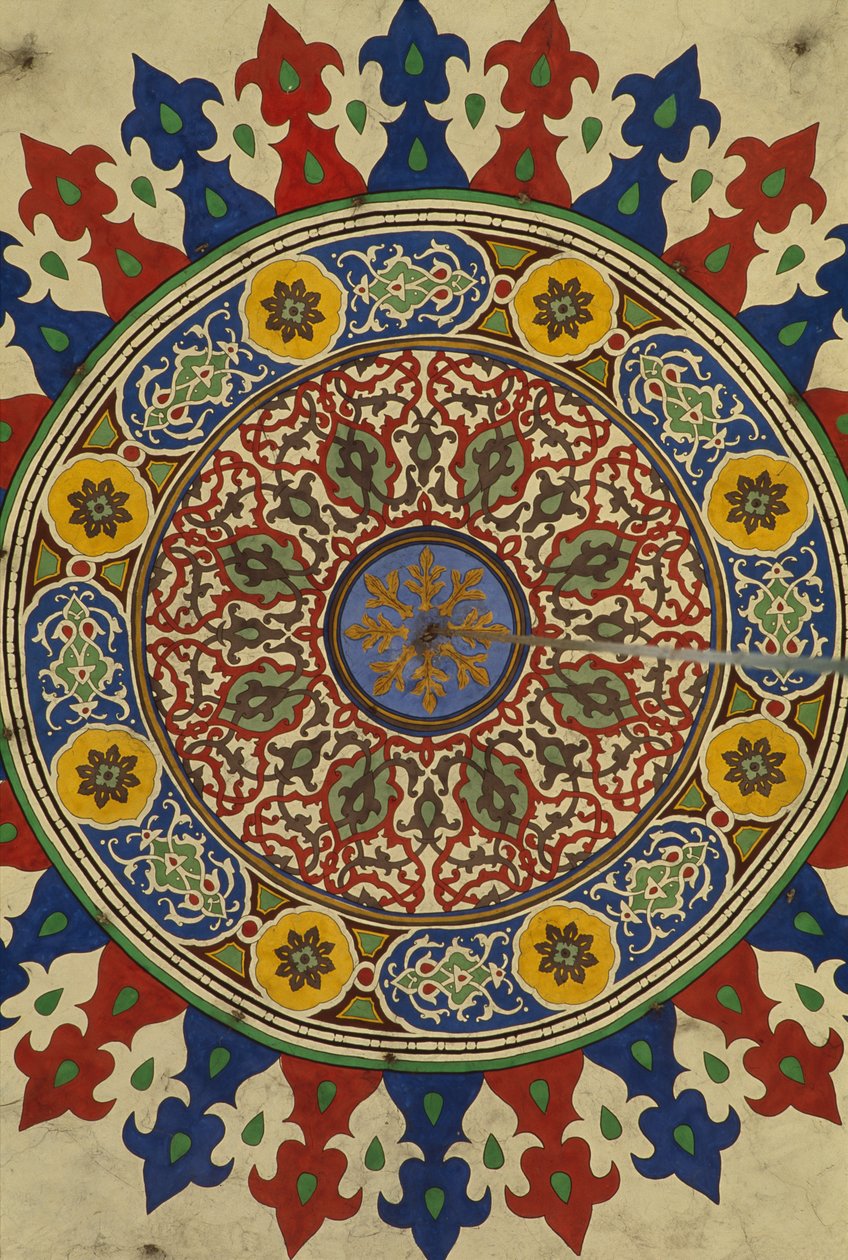 Al-Adiliyah Madrasa, Kuppel, Dekoration (Foto) von Hippolyte Lalaise Devéria