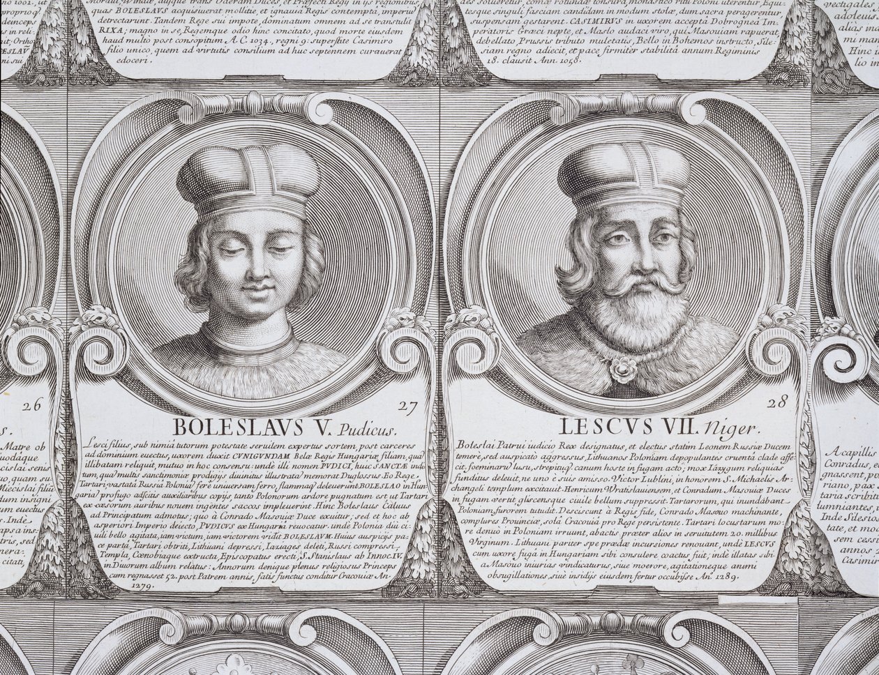 Boleslaw V, der Keusche, und Leszek II, der Schwarze, Nr. 27 und 28 aus 