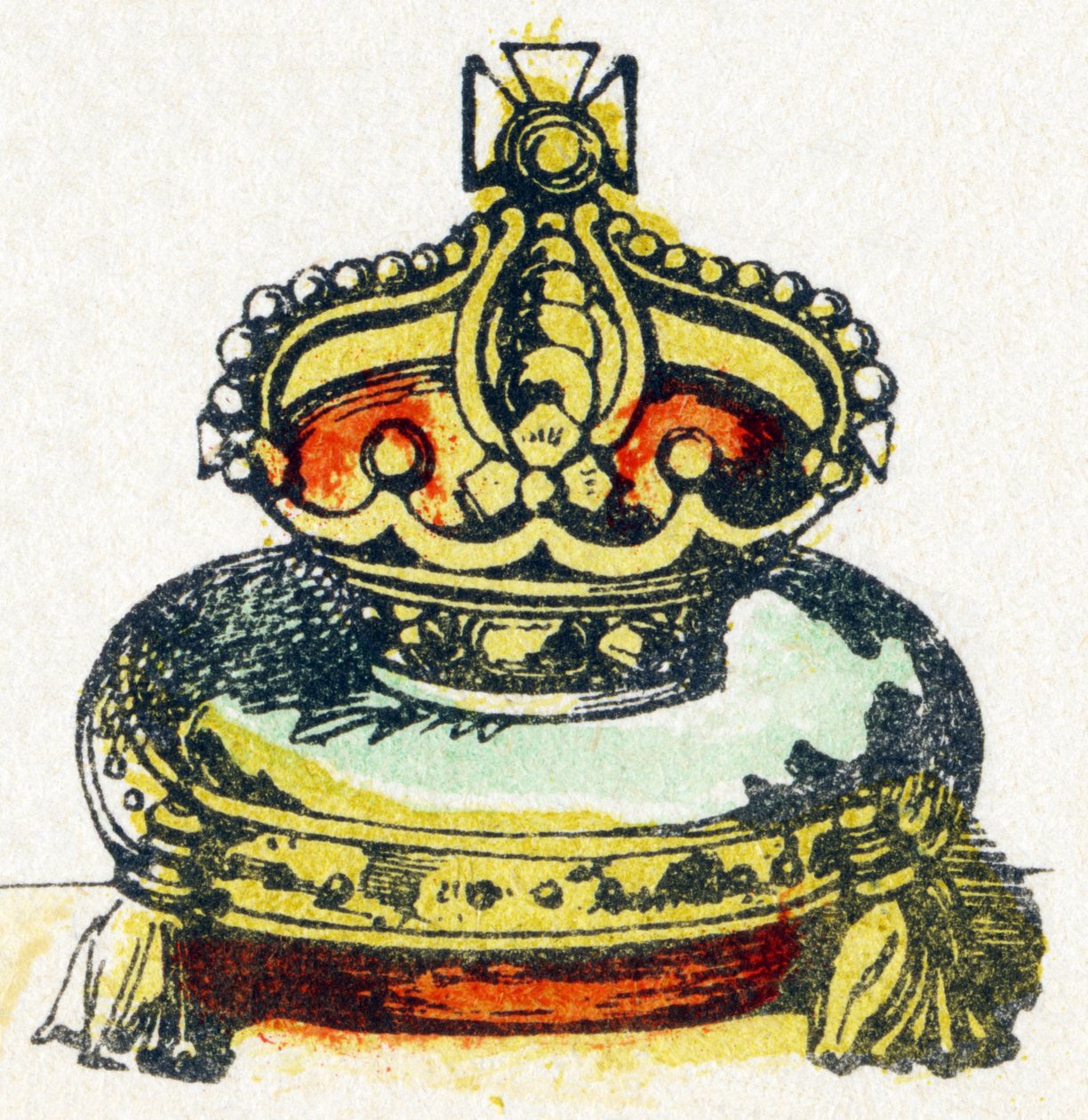 C - Krone - Alphabet - Kinderunterhaltung - Image Epinal, populäre Serie ca. 1890 von Unbekannt