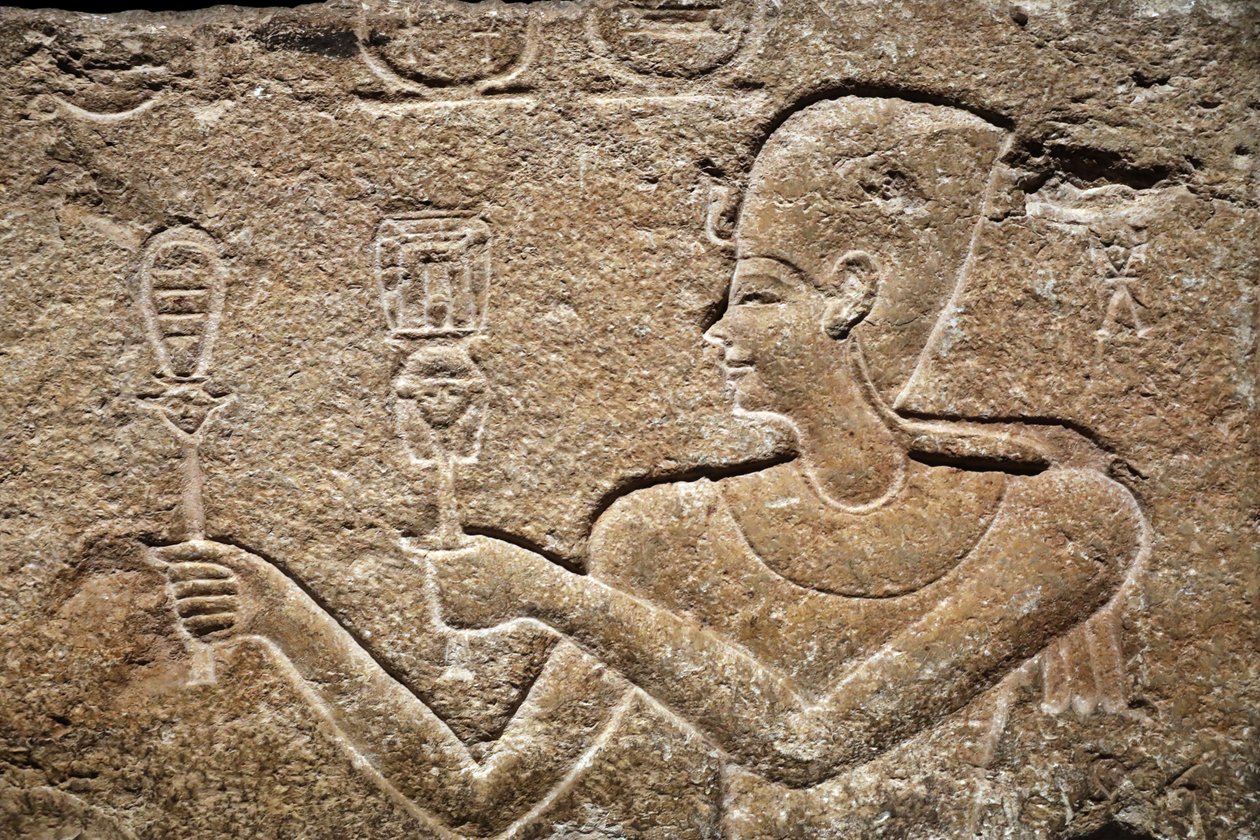 Cesarion bringt Horus und Isis Opfergaben (Detail) von Unbekannter Künstler